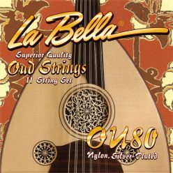   L-OU80 La Bella World Folk string set oud, clear nylon & silverplated wound, 022-022 028-028 025W-025W 030W-030W 034W-034W 042