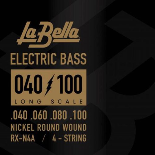 L-RX-N4A La Bella RX Series string set electric bass, nickel round wound, 040-060-080-100