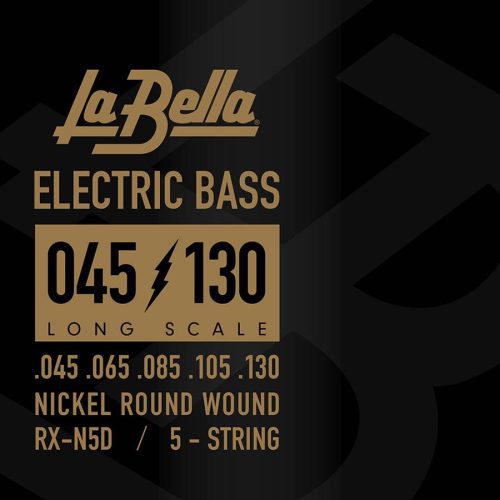 L-RX-N5B La Bella RX Series string set electric 5-string bass, nickel round wound, 045-065-080-100-125