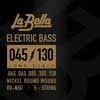 L-RX-N5B La Bella RX Series string set electric 5-string bass, nickel round wound, 045-065-080-100-125