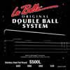 L-S500L La Bella Double Ball End System string set electric bass, for Steinberger, stainless steel flatwound, light, 043-060-082-104