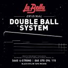 L-S660 La Bella Double Ball End System string set electric bass, for Steinberger, black nylon tapewound, 060-070-094-115