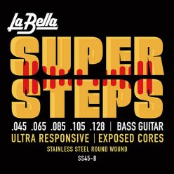   L-SS-45B La Bella Super Steps string set electric 5-string bass, stainless steel roundwound, light, 045-065-085-105-128
