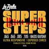 L-SS-45 La Bella Super Steps string set electric bass, stainless steel roundwound, light, 045-065-085-105 longscale