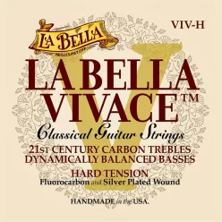   L-VIV-H La Bella Vivace string set classic, fluorcarbon trebles & silverplated basses, hard tension