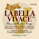 L-VIV-M La Bella Vivace string set classic, fluorcarbon trebles & silverplated basses, medium tension