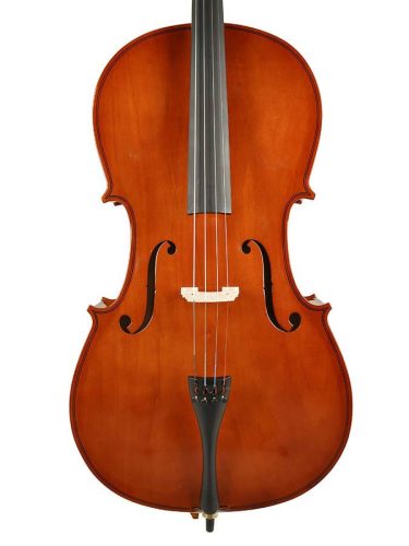 LC-1012 Leonardo Elementary series cello outfit 1/2, laminated, nitro varnish, blackened hardwood fittings, bag and bow