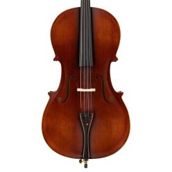   LC-1312 Leonardo Elementary series cello outfit 1/2, laminated with flamed back & sides, ebony fittings, bag and bow