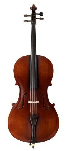 Leonardo LC-1312 Челo Комплект от Серията Elementary 1/2 – Ламинирано Тяло с Flamed Гръб, Абаносови Части, Калъф и Лък