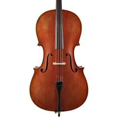   LC-2712-M Leonardo Student series cello outfit 1/2, all solid, mat nitro varnish, well flamed, ebony fittings, bag and bow