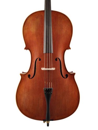 LC-2744-M Leonardo Student series cello outfit 4/4, all solid, mat nitro varnish, well flamed, ebony fittings, bag and bow