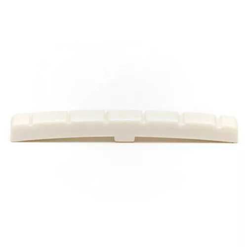 LC-5000-10 Graph Tech NuBone 10-pack electric guitar nuts (Fender), flat & curved bottom, slotted