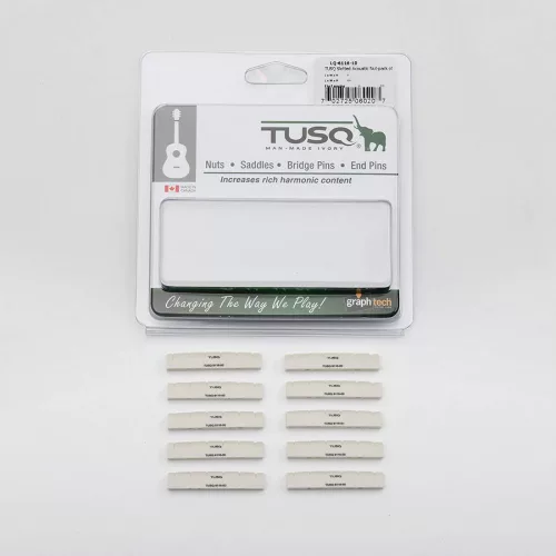 LC-6116-10 Graph Tech NuBone 10-pack acoustic guitar nuts, slotted