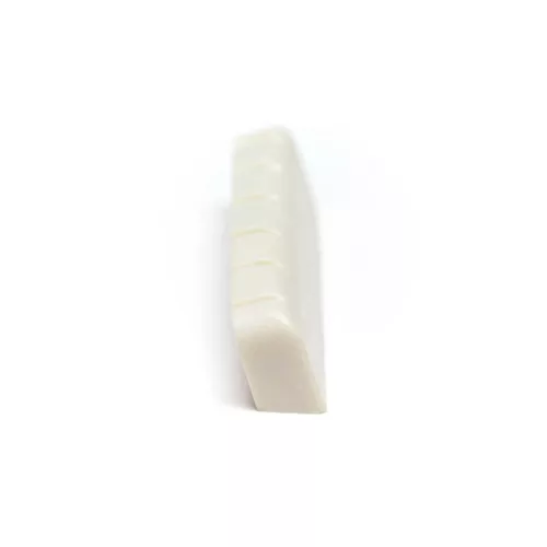 LC-M644-10 Graph Tech NuBone 10-pack acoustic guitar nuts (Martin), angled bottom, slotted