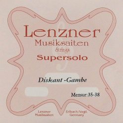   LDG-D6 Lenzner  D-6 string for treble viola da gamba, gut-silver, scale: 38 cm.