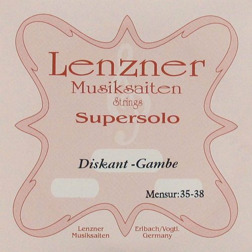 LDG-D6 Lenzner  D-6 string for treble viola da gamba, gut-silver, scale: 38 cm.