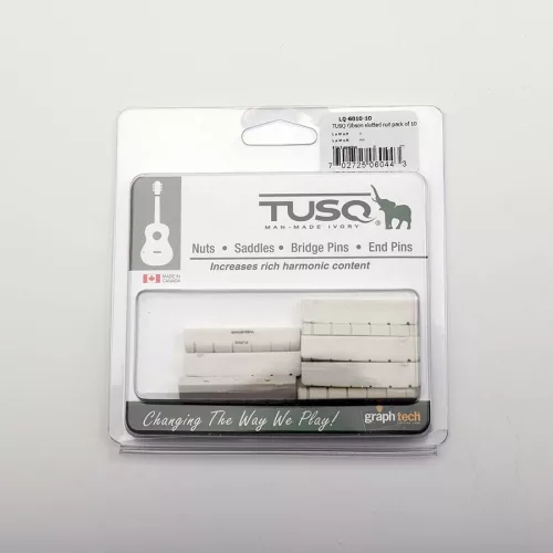 LQ-6010-10 Graph Tech TUSQ 10-pack acoustic/electric guitar nuts (Gibson), slotted