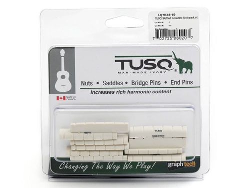 LQ-6116-10 Graph Tech TUSQ 10-pack acoustic guitar nuts, slotted