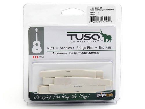 LQ-9110-10 Graph Tech TUSQ 10-pack compensated acoustic guitar saddles, 2.6mm thickness