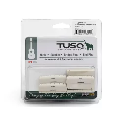   LQ-M600-10 Graph Tech TUSQ 10-pack acoustic guitar nuts (Martin), angled bottom, slotted
