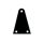 LRC-22-B Boston  truss rod cover, black, 2 ply, black - white