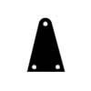 LRC-22-B Boston  truss rod cover, black, 2 ply, black - white