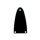 LRC-24-B Boston  truss rod cover, black, 2 ply, black - white