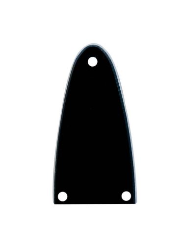 LRC-24-B Boston  truss rod cover, black, 2 ply, black - white