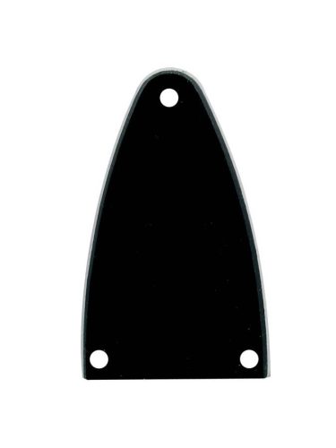 LRC-26-B Boston  truss rod cover, black, 2 ply, black - white