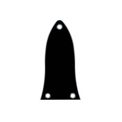   LRC-34-B Boston  truss rod cover, black, 2 ply, black - white