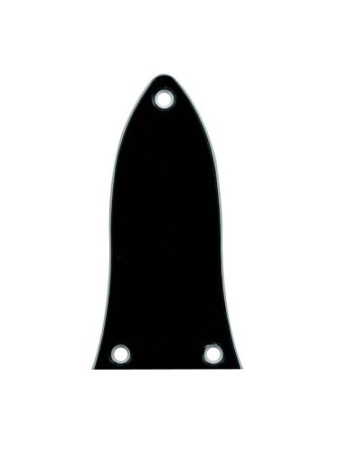 LRC-34-B Boston  truss rod cover, black, 2 ply, black - white