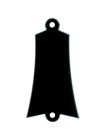 LRC-36-B Boston  truss rod cover, black, 2 ply, black - white