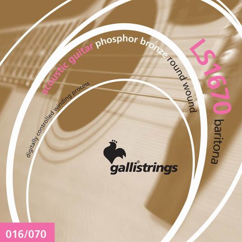 LS1670 Galli  string set acoustic phosphor bronze wound, baritona, 016-024-030-047-060-070