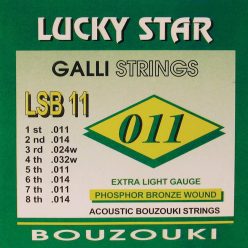   LSB-11 Galli Lucky Star string set bouzouki, phosphor bronze, 011-011-014-014-023-011-030-014