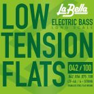 LTF4A La Bella Low Tension Flexible Flats string set electric bass stainless steel round core, 042-056-070-100