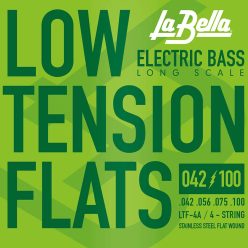   LTF4A La Bella Low Tension Flexible Flats string set electric bass stainless steel round core, 042-056-070-100