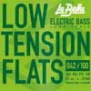 LTF4A La Bella Low Tension Flexible Flats string set electric bass stainless steel round core, 042-056-070-100