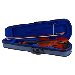   LV-1012 Leonardo Elementary series violin outfit 1/2, laminated, nitro varnish, blackened hardwood fittings, finetuner tailpiece, case