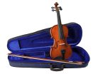 LV-1512 Leonardo Elementary series violin outfit 1/2, all solid, nitro varnish, blackened hardwood fittings, finetuner tailpiece, case