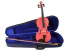 LV-1534-PK Leonardo Elementary series violin outfit 3/4, all solid, blackened hardwood fittings, finetuner tailpiece, case, bow, pink