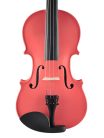 LV-1534-PK Leonardo Elementary series violin outfit 3/4, all solid, blackened hardwood fittings, finetuner tailpiece, case, bow, pink