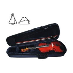   LV-1632 Leonardo Elementary series violin outfit 1/32, all solid, nitro varnish, ebony fittings, finetuner tailpiece, case, bow