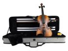 LV-1812 Leonardo Elementary series violin outfit 1/2, all solid, nitro matt antique style varnish, ebony fittings, oblong case, bow