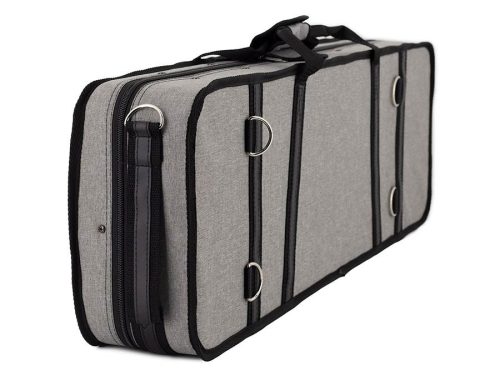 Leonardo LV-2034 Set Vioară Școlară 3/4 – Lemn masiv, Arțar european flammé, Piese din abanos, Toc oblong, Arcuș