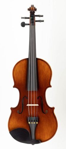 LV-5044 Leonardo Maestro series violin outfit 4/4, antique varnish, well flamed, ebony fittings, bow, luxe oblong case
