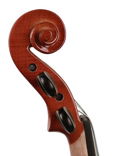 Leonardo LVA-20110 Schüler-Bratschenset 11.0" (28 cm) – Massiv, Flammahorn, Ebenholz, Feinstimmsaitenhalter, Koffer, Bogen