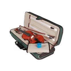   LVA-20120 Leonardo Student series viola outfit 12.0" (30.5cm), all solid, flamed, ebony fittings, case, finetuner tailpiece