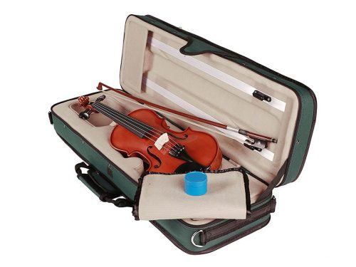 LVA-20120 Leonardo Student series viola outfit 12.0" (30.5cm), all solid, flamed, ebony fittings, case, finetuner tailpiece