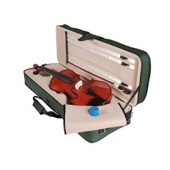   LVA-20140 Leonardo Student series viola outfit 14.0" (35.5cm), all solid, flamed, ebony fittings, finetuner tailpiece, case, bow