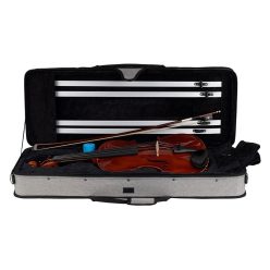   LVA-20150 Leonardo Student series viola outfit 15.0" (38.0cm), all solid, flamed, ebony fittings, finetuner tailpiece, case, bow